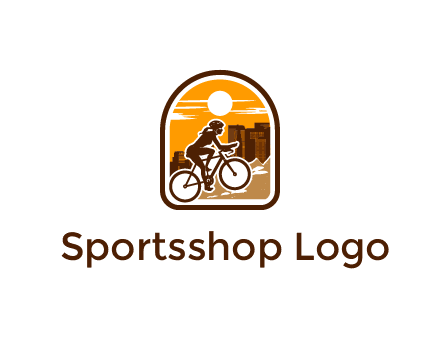 mountain biking logo