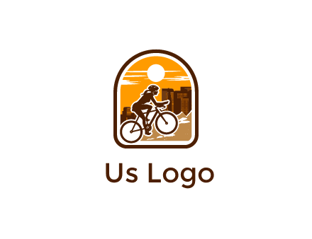 mountain biking logo