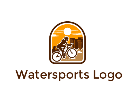 mountain biking logo