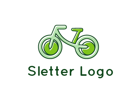 green bicycle icon