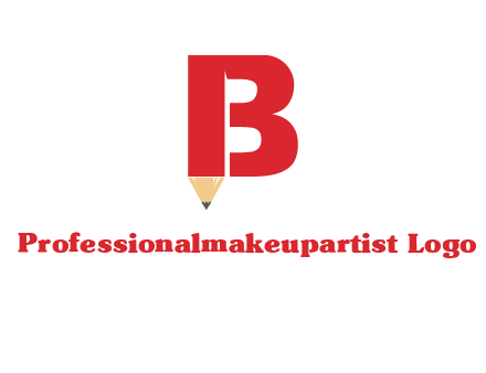 pencil incorporated with letter B logo