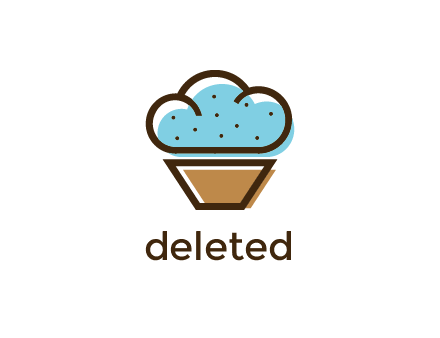 cupcake icon with cloud shaped frosting