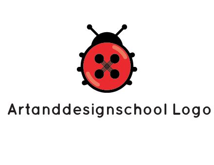 ladybug button illustration