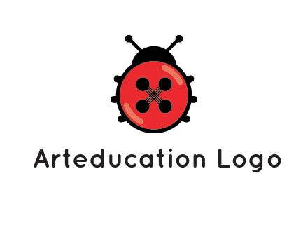 ladybug button illustration