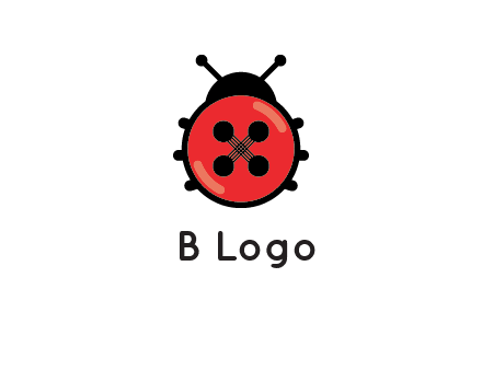 ladybug button illustration