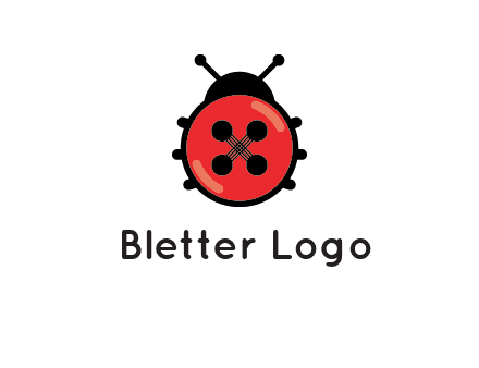 ladybug button illustration