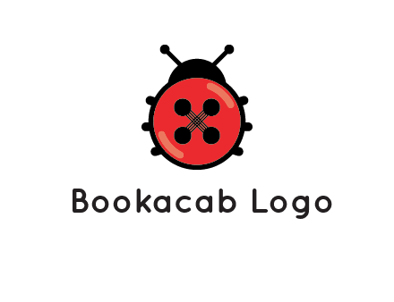 ladybug button illustration