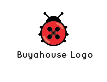 ladybug button illustration