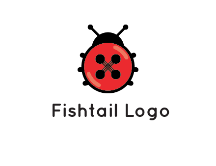 ladybug button illustration