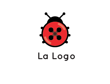 ladybug button illustration