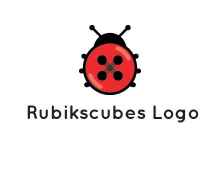 ladybug button illustration