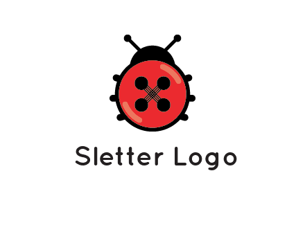 ladybug button illustration