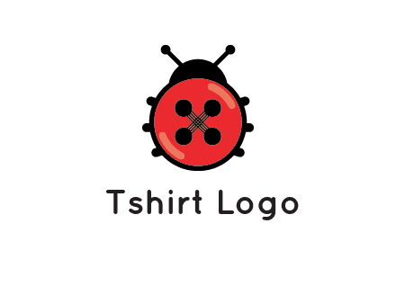 ladybug button illustration