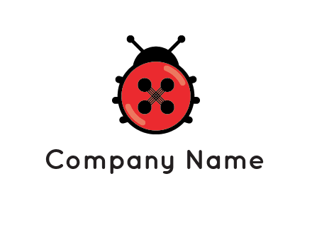 ladybug button illustration