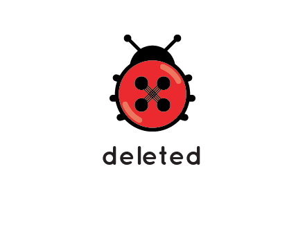 ladybug button illustration