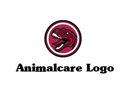 Tyrannosaurus rex or dinosaur logo