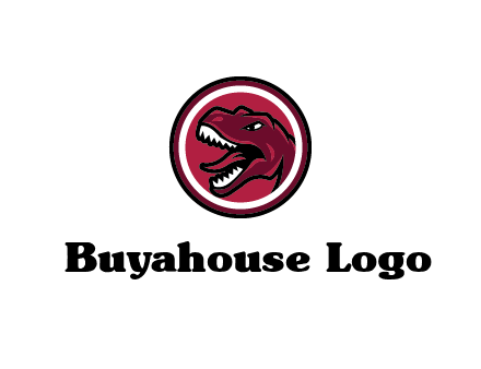 Tyrannosaurus rex or dinosaur logo