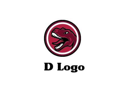 Tyrannosaurus rex or dinosaur logo