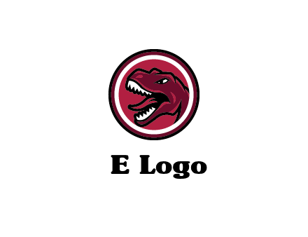 Tyrannosaurus rex or dinosaur logo