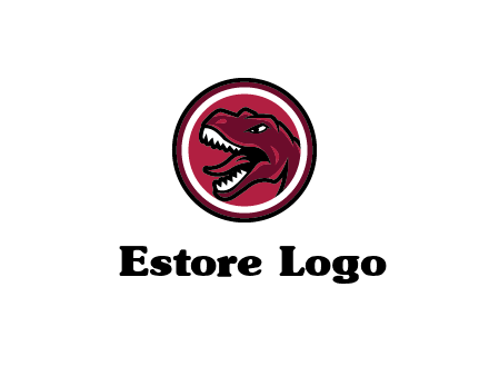 Tyrannosaurus rex or dinosaur logo