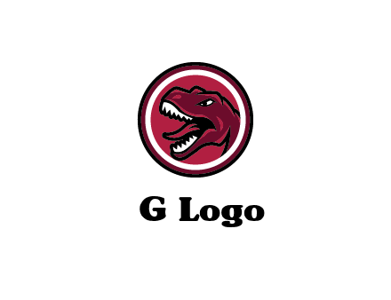 Tyrannosaurus rex or dinosaur logo