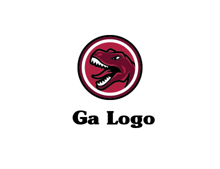 Tyrannosaurus rex or dinosaur logo