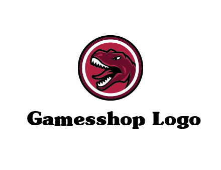 Tyrannosaurus rex or dinosaur logo