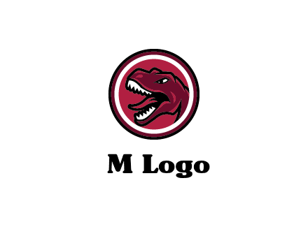 Tyrannosaurus rex or dinosaur logo