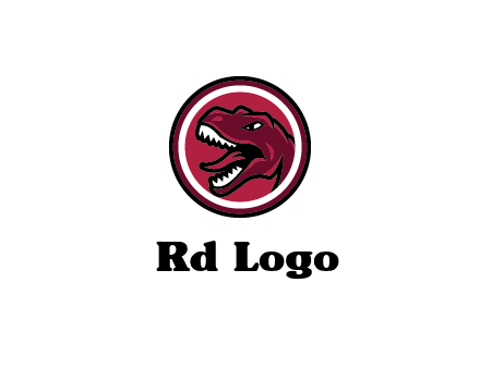 Tyrannosaurus rex or dinosaur logo