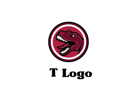 Tyrannosaurus rex or dinosaur logo