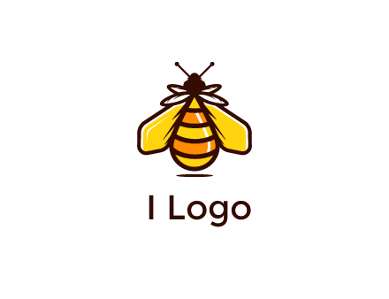 upright honeybee illustration