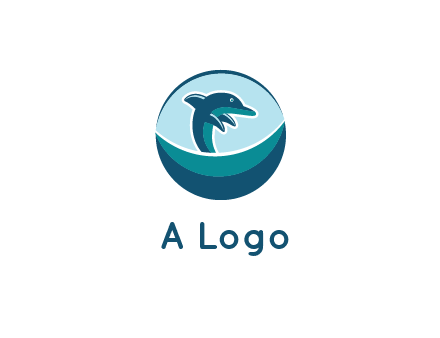 dolphin in the sea logo