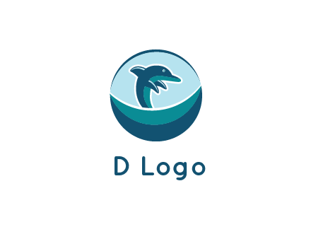 dolphin in the sea logo