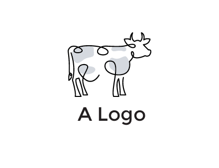 pen drawn cow icon