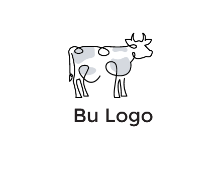 pen drawn cow icon