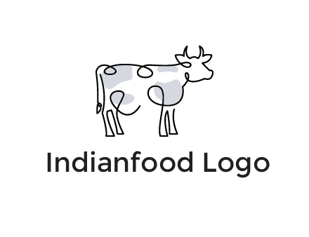 pen drawn cow icon