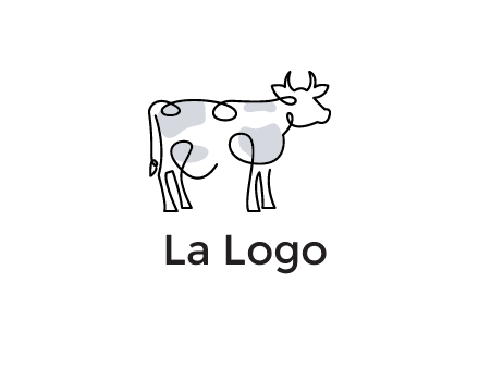 pen drawn cow icon