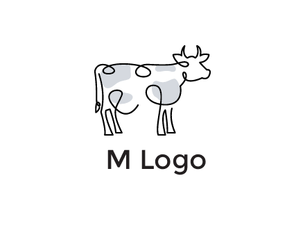 pen drawn cow icon