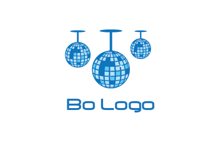 three disco balls logo