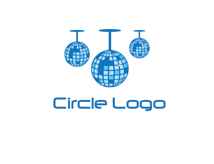 three disco balls logo