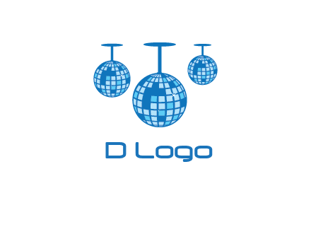 three disco balls logo