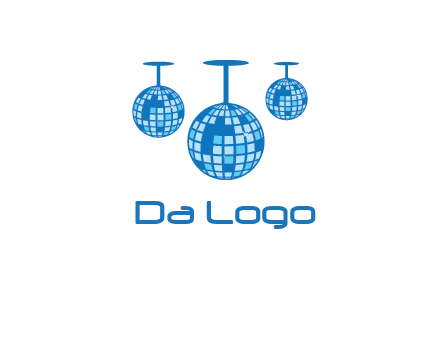 three disco balls logo