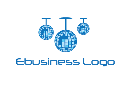 three disco balls logo