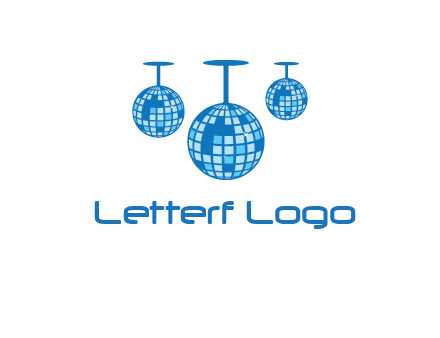 three disco balls logo