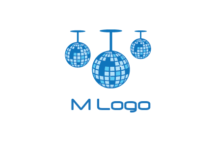 three disco balls logo