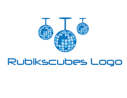 three disco balls logo