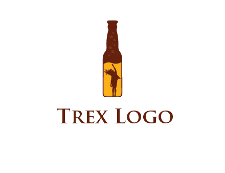 girl dancing inside wine bottle logo