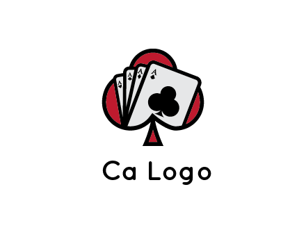 playing cards in spade logo