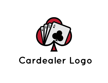 playing cards in spade logo