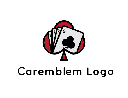 playing cards in spade logo